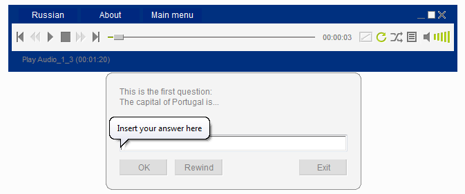 Questions in the StarForce Player